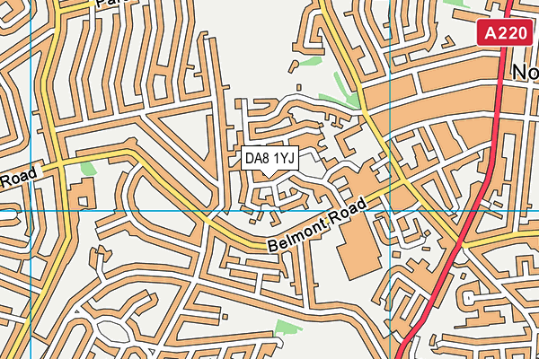 DA8 1YJ map - OS VectorMap District (Ordnance Survey)
