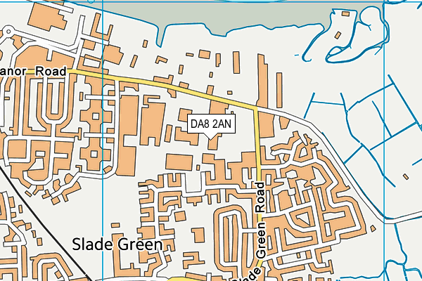 DA8 2AN map - OS VectorMap District (Ordnance Survey)