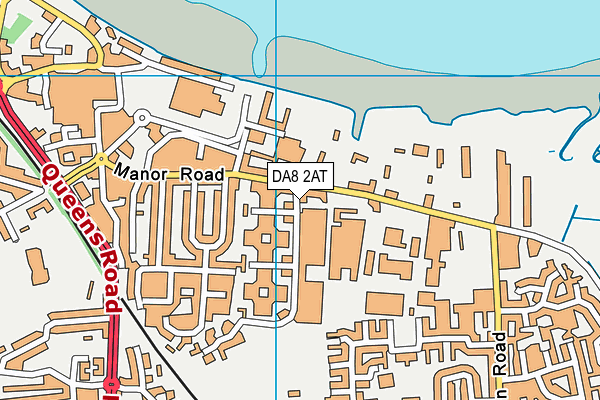 DA8 2AT map - OS VectorMap District (Ordnance Survey)