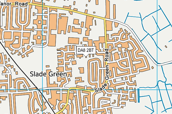 DA8 2BT map - OS VectorMap District (Ordnance Survey)