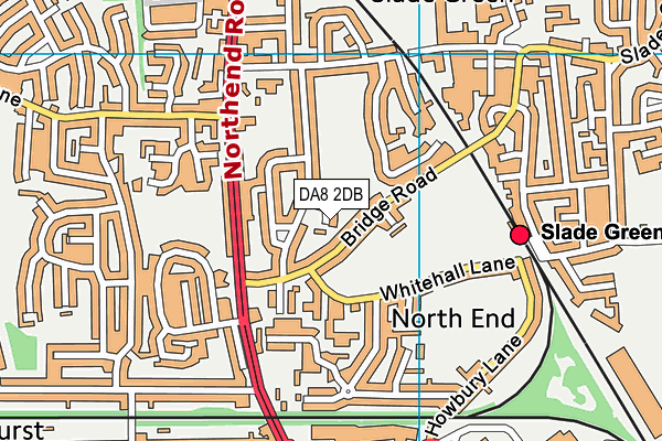 DA8 2DB map - OS VectorMap District (Ordnance Survey)