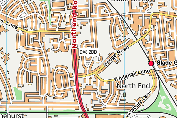 DA8 2DD map - OS VectorMap District (Ordnance Survey)