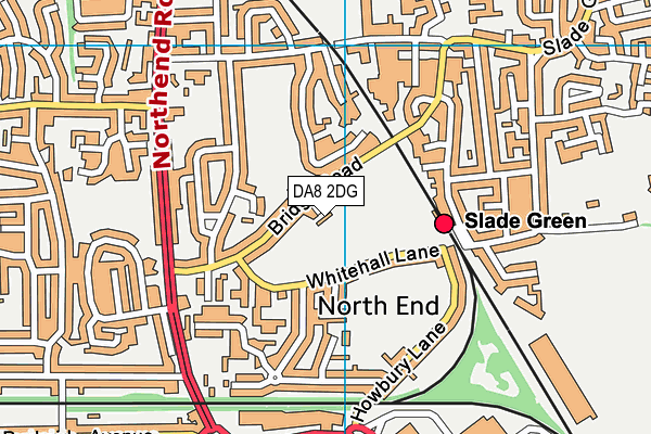 DA8 2DG map - OS VectorMap District (Ordnance Survey)