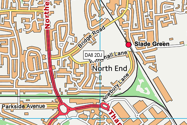 DA8 2DJ map - OS VectorMap District (Ordnance Survey)