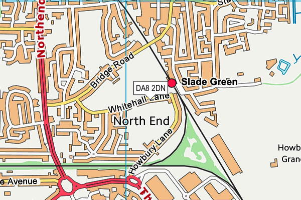 DA8 2DN map - OS VectorMap District (Ordnance Survey)
