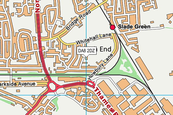 DA8 2DZ map - OS VectorMap District (Ordnance Survey)