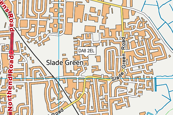 DA8 2EL map - OS VectorMap District (Ordnance Survey)