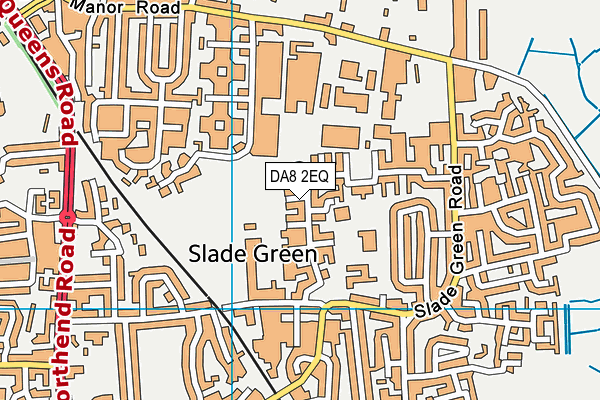 DA8 2EQ map - OS VectorMap District (Ordnance Survey)