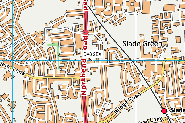DA8 2EX map - OS VectorMap District (Ordnance Survey)