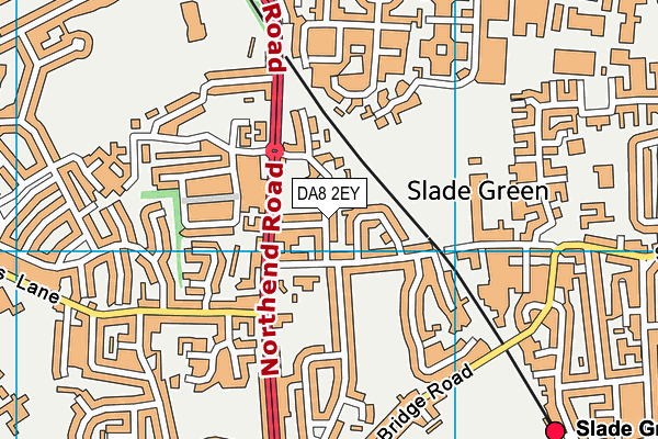 DA8 2EY map - OS VectorMap District (Ordnance Survey)