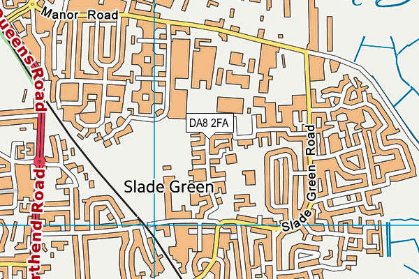 DA8 2FA map - OS VectorMap District (Ordnance Survey)