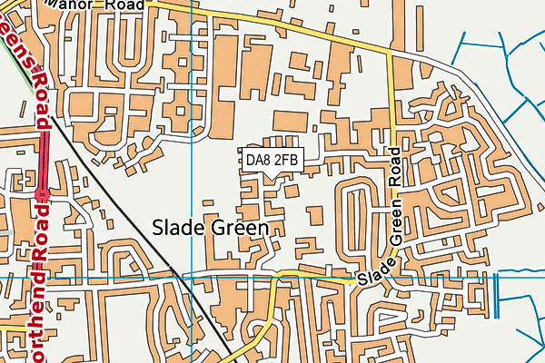 DA8 2FB map - OS VectorMap District (Ordnance Survey)