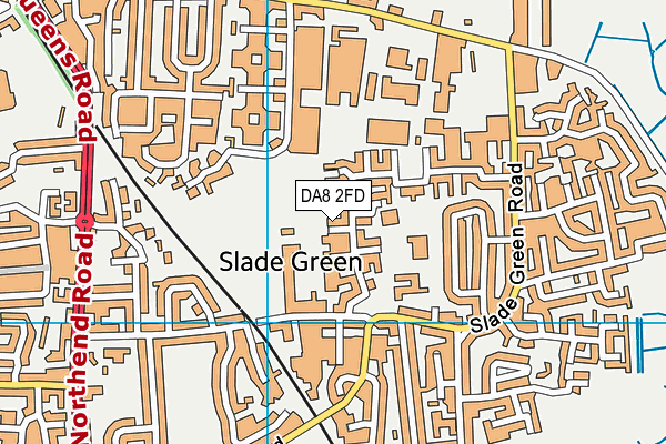 DA8 2FD map - OS VectorMap District (Ordnance Survey)