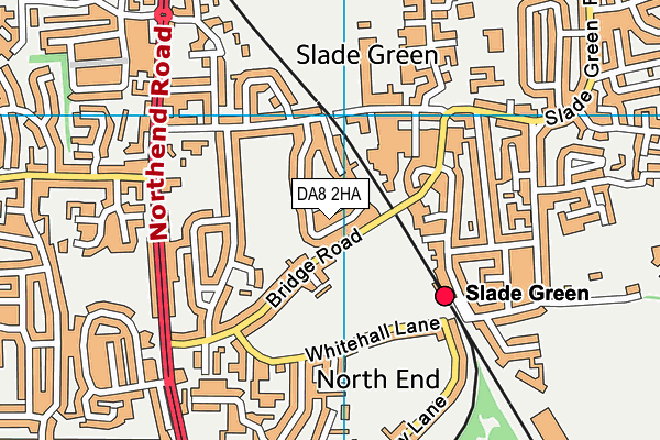 DA8 2HA map - OS VectorMap District (Ordnance Survey)