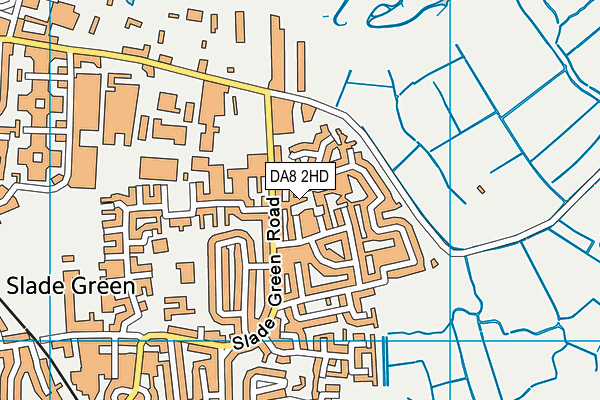 DA8 2HD map - OS VectorMap District (Ordnance Survey)