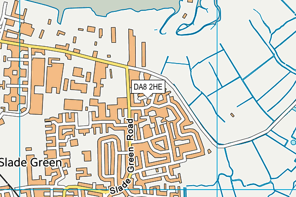 DA8 2HE map - OS VectorMap District (Ordnance Survey)