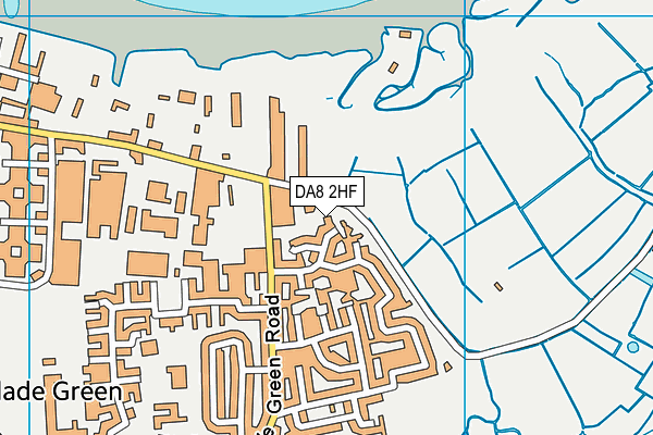 DA8 2HF map - OS VectorMap District (Ordnance Survey)