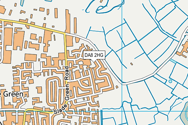 DA8 2HG map - OS VectorMap District (Ordnance Survey)
