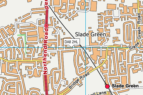 DA8 2HL map - OS VectorMap District (Ordnance Survey)