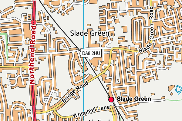 DA8 2HU map - OS VectorMap District (Ordnance Survey)