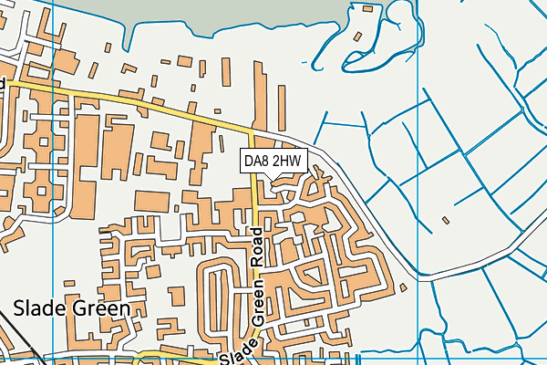 DA8 2HW map - OS VectorMap District (Ordnance Survey)
