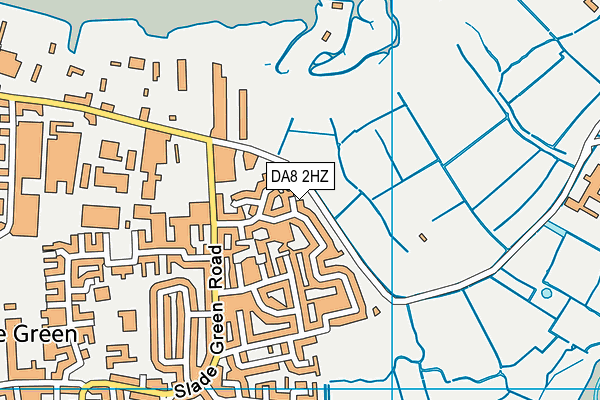 DA8 2HZ map - OS VectorMap District (Ordnance Survey)