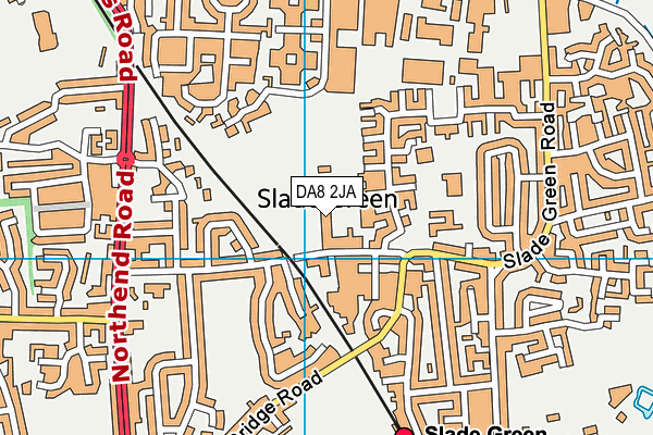 DA8 2JA map - OS VectorMap District (Ordnance Survey)