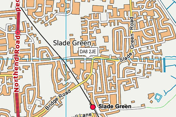 DA8 2JE map - OS VectorMap District (Ordnance Survey)