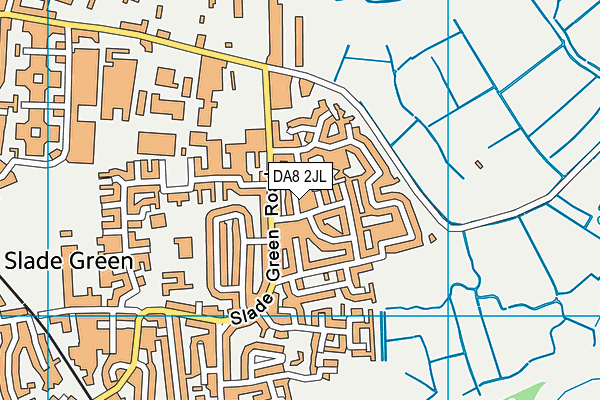DA8 2JL map - OS VectorMap District (Ordnance Survey)