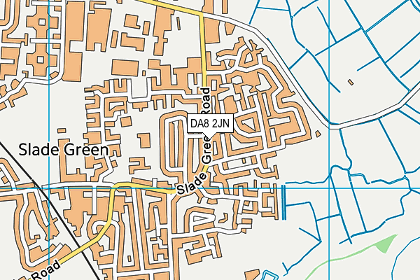 DA8 2JN map - OS VectorMap District (Ordnance Survey)