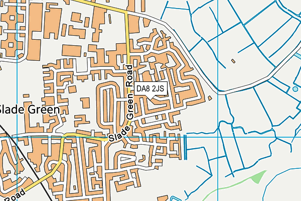 DA8 2JS map - OS VectorMap District (Ordnance Survey)