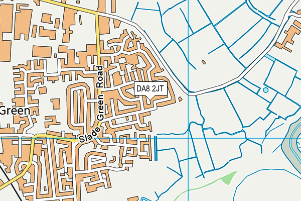 DA8 2JT map - OS VectorMap District (Ordnance Survey)