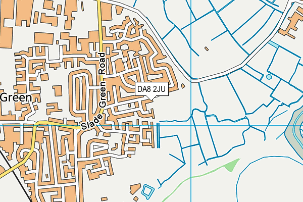 DA8 2JU map - OS VectorMap District (Ordnance Survey)