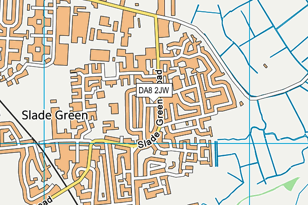 DA8 2JW map - OS VectorMap District (Ordnance Survey)