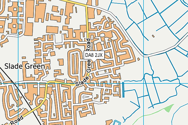 DA8 2JX map - OS VectorMap District (Ordnance Survey)