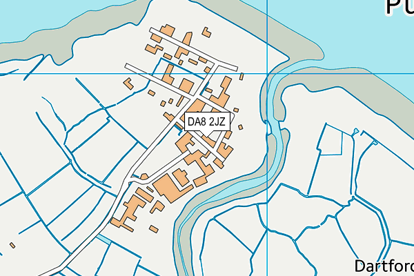 DA8 2JZ map - OS VectorMap District (Ordnance Survey)