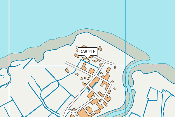 DA8 2LF map - OS VectorMap District (Ordnance Survey)