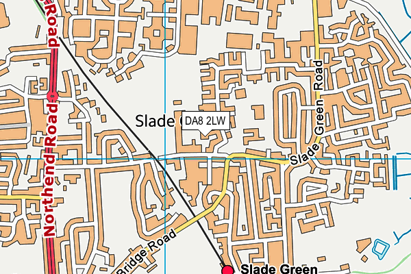 DA8 2LW map - OS VectorMap District (Ordnance Survey)