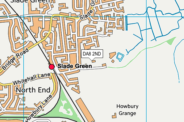 Slade Green Football Club (Closed) map (DA8 2ND) - OS VectorMap District (Ordnance Survey)