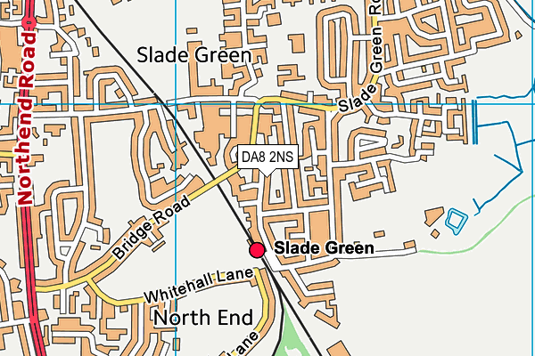 DA8 2NS map - OS VectorMap District (Ordnance Survey)
