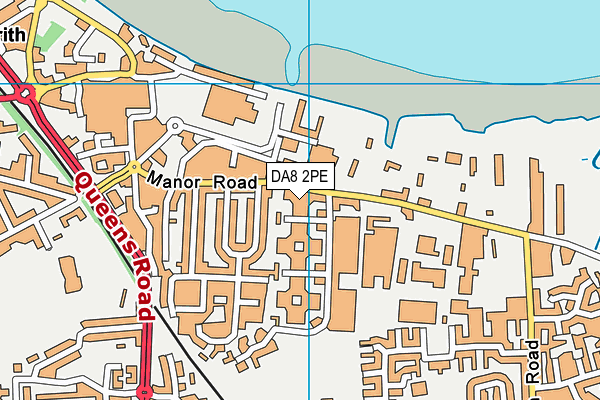 DA8 2PE map - OS VectorMap District (Ordnance Survey)