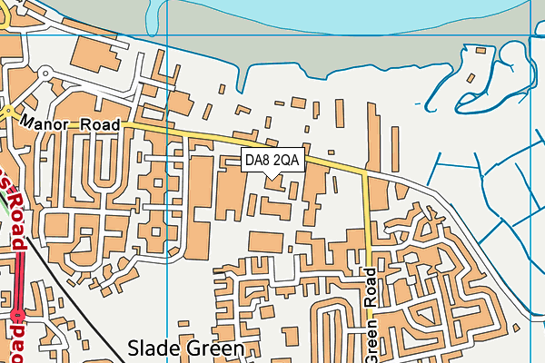 DA8 2QA map - OS VectorMap District (Ordnance Survey)