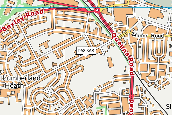 DA8 3AS map - OS VectorMap District (Ordnance Survey)