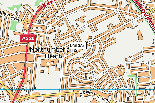 DA8 3AZ map - OS VectorMap District (Ordnance Survey)