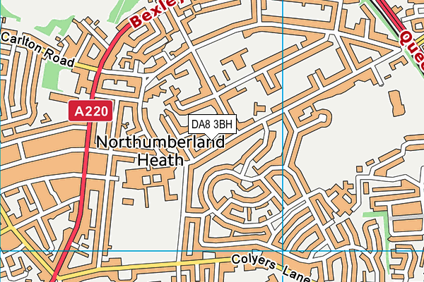 DA8 3BH map - OS VectorMap District (Ordnance Survey)