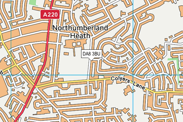 DA8 3BU map - OS VectorMap District (Ordnance Survey)