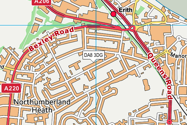 Christ Church (Erith) CofE Primary School map (DA8 3DG) - OS VectorMap District (Ordnance Survey)