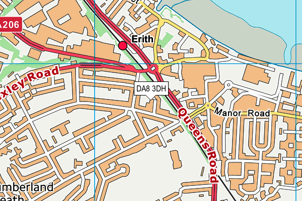 DA8 3DH map - OS VectorMap District (Ordnance Survey)