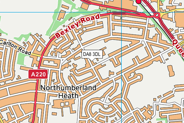DA8 3DL map - OS VectorMap District (Ordnance Survey)