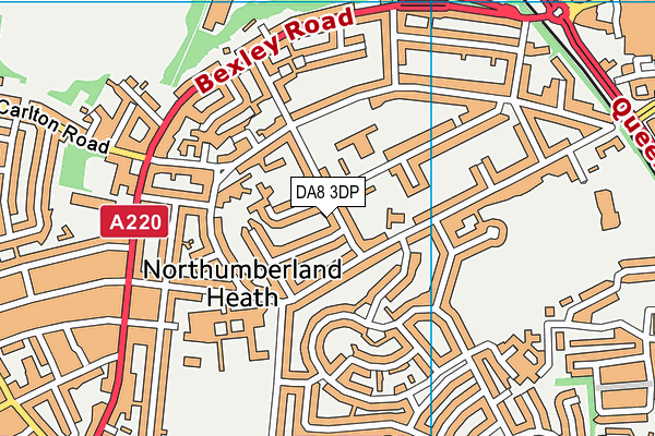 DA8 3DP map - OS VectorMap District (Ordnance Survey)